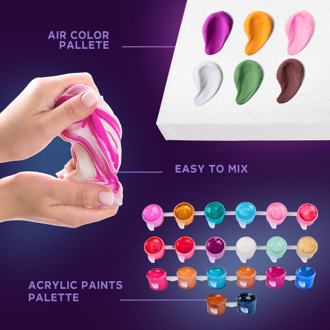 Set pictura si modelare 3D cu argila usoara, 30*40 cm - Hummingbirds in love [4]