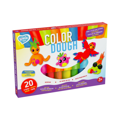 Jucarii sub 50 RON - Okto-Set plastilina Lovin 20 pcs*15gr - Color Dough