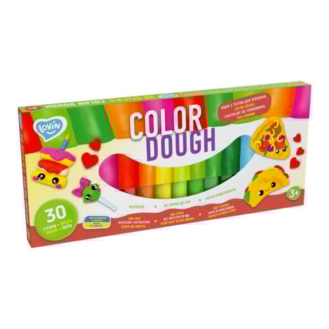 Jucarii sub 50 RON - Okto-Set plastilina Lovin 30 pcs*15gr - Color Dough