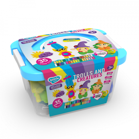 Játékok 3-5 éveseknek - Set plastilina, Lovin'Do - Trolls and Creatures