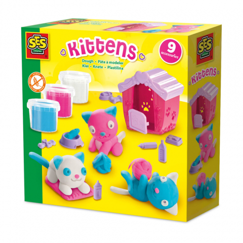 Jucarii 3-5 ani - SES Creative-Set Plastilina Pisicute