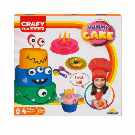 Jucarii 3-5 ani - CRAFY-Set plastilina si unelte de modelat Prajituri delicioase