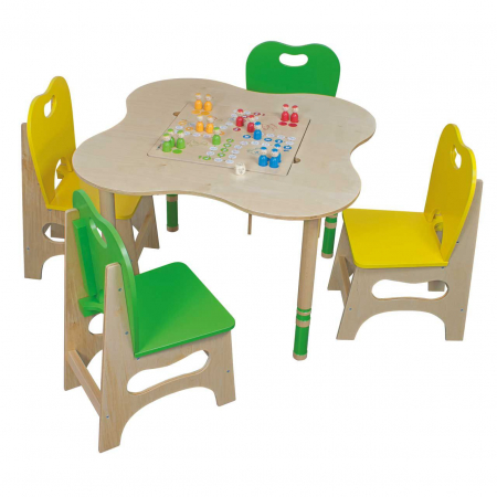Kerti játékok - Beleduc Set Play Corner cu masuta scaunele si jocuri- Beleduc