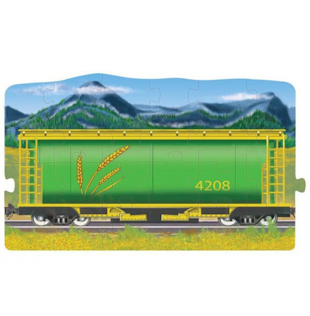 Melissa & Doug Set puzzle podea conectabile Trenuri Melissa and Doug [3]