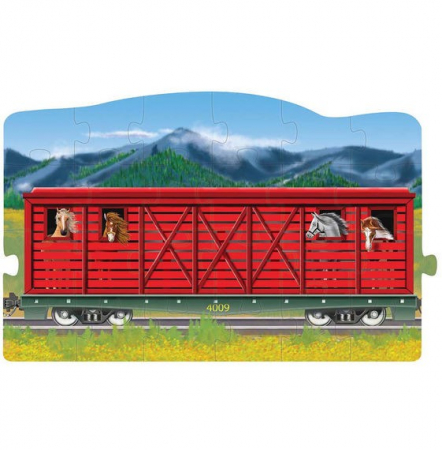 Melissa & Doug Set puzzle podea conectabile Trenuri Melissa and Doug [5]