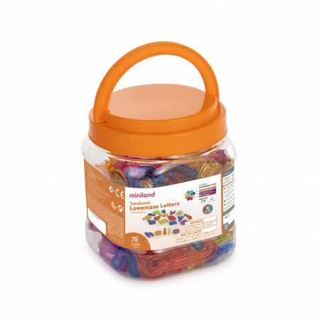 Jucarii de sezon - Miniland Set STEM 76 litere mici translucide