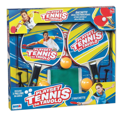 Oktató játékok - Set tenis de masa ping pong pentru copii si adulti, cu 2 palete incluse, fileu cu montare universala pentru masa si 3 mingi portocalii