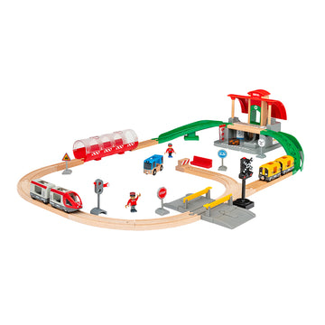 Jucarii 3-5 ani - BRIO-Set trenulet cu gara BRIO, 3+ ani