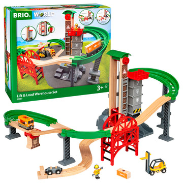 Jucarii 3-5 ani - BRIO-Set trenulet cu lift BRIO, 3+ ani