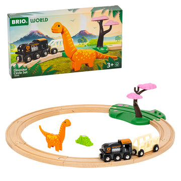 Jucarii 3-5 ani - BRIO-Set trenulet cu traseu de sine, aventura dinozaurilor BRIO, 3+ ani