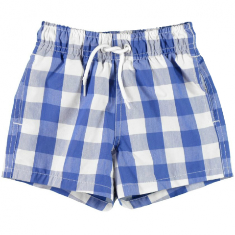 Játékok 6-8 éveseknek - Short pentru baie Bleu cu carouri (3650), 7 ani / 122 cm