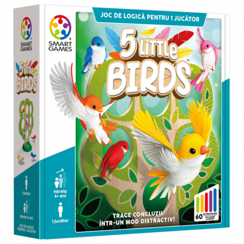 Jucarii 3-5 ani - Smart Games-Smart Games - 5 Little Birds, joc de logica cu 60 de provocari, 5+ ani, editie lb. Romana