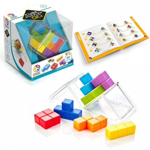 Jucarii 6-8 ani - Smart Games-Smart Games - Cube Puzzler Go, joc de logica cu 80 de provocari, 8+ ani, editie internationala