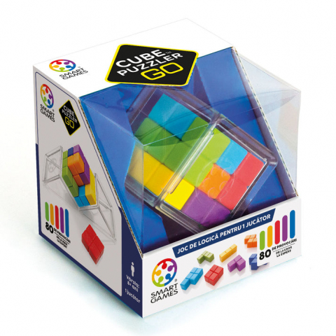 Játékok 6-8 éveseknek - Smart Games - Cube Puzzler Go, joc de logica cu 80 de provocari, 8+ ani, editie lb. Romana