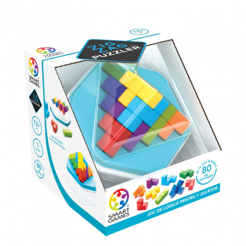 Jucarii 9-12 ani - Smart Games-Smart Games - Zig Zag Puzzler, joc de logica cu 80 de provocari, 12+ ani, editie lb. Romana