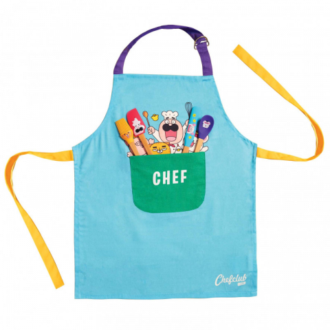 Jucarii 3-5 ani - Chefclub kids-Sort de bucatarie pentru copii albastru, Chefclub Kids