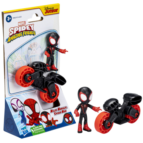 Spiderman Set Motocicleta Si Figurina Miles Morales Spider Man 6Cm [6]