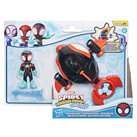 Jucarii educative - Hasbro-Spidey Si Prietenii Lui Uimitori Marvel Set Figurina 7.6Cm Si Submarinul Delfin