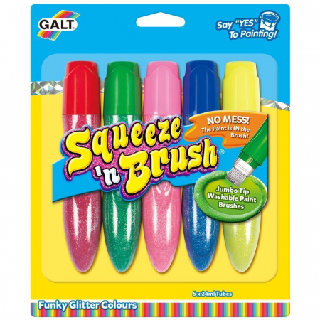 Játékok 3 éves kortól - Galt-Squeeze-n-Brush-5-culori-cu-sclipici