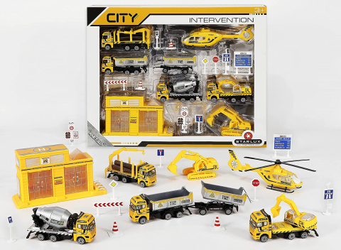 Promotii - STARLUX-STARLUX City - Set masini pe santierul de constructii- set masinute metalice