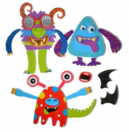 Jucarii 3-5 ani - Buddy&Barney Stickere Monstruleti - set de joaca pentru baie