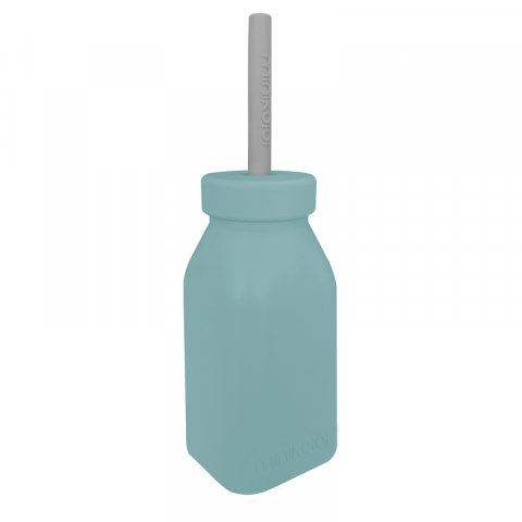 Jucarii 1-3 ani - Minikoioi-Sticla cu pai din silicon, Minikoioi - Aqua Green