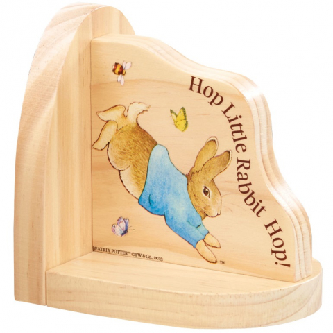 Jucarii 1-3 ani - Rainbow Designs-Suport din lemn pentru carti, Peter Rabbit