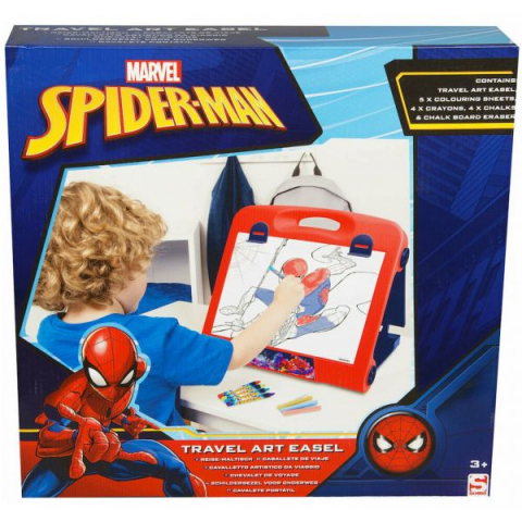 Jucarii 3-5 ani - Sambro-Suport (tablita) portabil pentru desenat Spiderman, 33.5 x 32 cm