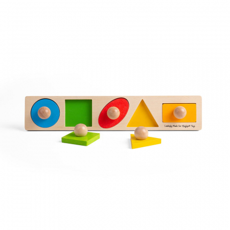 BIGJIGS Toys-Tablita din lemn - Potriveste formele [1]
