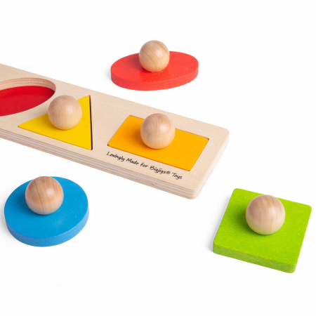 BIGJIGS Toys-Tablita din lemn - Potriveste formele [3]