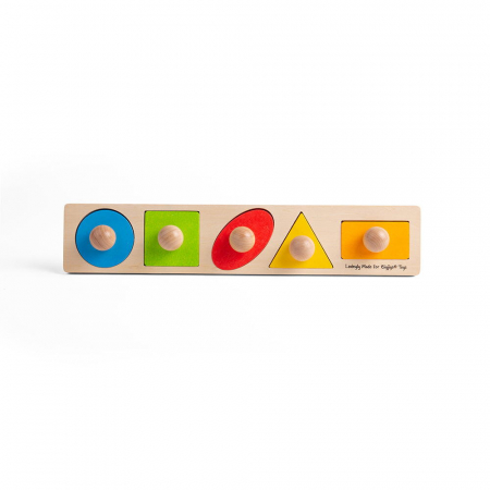 Jucarii educative - BIGJIGS Toys-Tablita din lemn - Potriveste formele