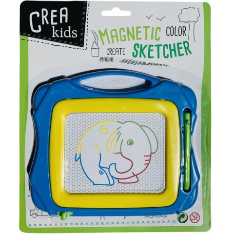 Játékok 3-5 éveseknek - Tablita magnetica mini pentru desenat, 16 x 14 cm, albastru/galben
