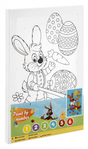 Cadouri 5 ani - Grafix-Tablou pictura pe numere - Iepuras Paste