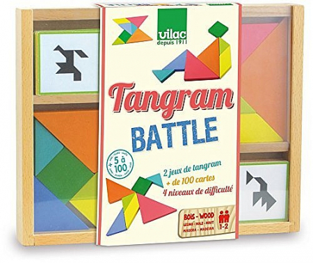 Játékok 4 éves kortól - Vilac-Tangram dublu 4 grade de dificultate si 100 de provocari