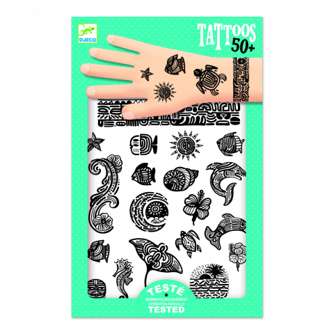 Cadouri 3 ani - Djeco-Tatuaje cu modele din Polynesia, Djeco