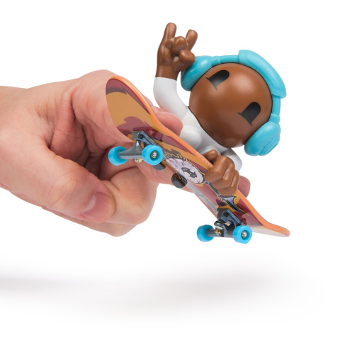 Spin Masters-Tech Dech Sk8 Crew Pachet Placa Si Figurina 9.6Cm Casti Albastre [2]