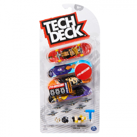 Játékok 6-8 éveseknek - Tech Deck Pachet 4 Piese Fingerboard Finesse 9.6Cm 