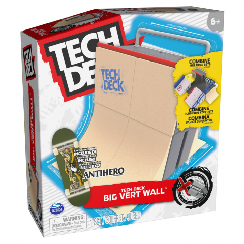 Játékok 6-8 éveseknek - Tech Deck Pachet Xconnect Fingerboard Big Vert Wall