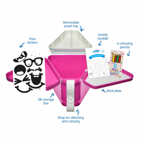 Trunki-TeeBee Pink - Cutie pentru jucarii / Suport pentru activitati [8]