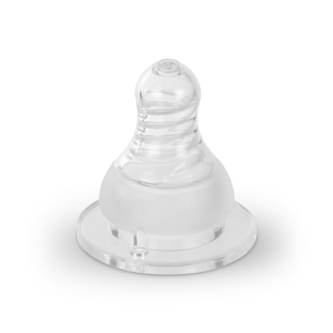 Tetina Din Silicon Baboo - Gat Stramt, Debit Rapid, 2 bucati, 6 luni+ [2]