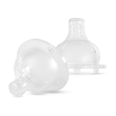Tetina Din Silicon Premium Cu Tehnologie Anticolici Cu 3 Valve Baboo-Gat Larg, Debit Mediu, 2 bucati, 3 luni+ [2]