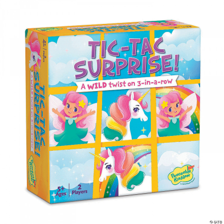 Jucarii sub 50 RON - MindWare-Tic-Tac-Surprize-X-si-O-cu-unicorni-si-zane