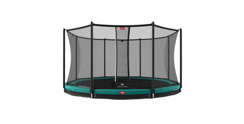 Trambulina copii - Berg Toys-Trambulina Berg Favorit Inground 380 Verde cu plasa Comfort