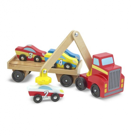 Baba ajándékok - Melissa & Doug Transportor de masini cu elevator magnetic Melissa and Doug
