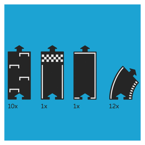 Waytoplay-Traseu auto jucarie Paul Ricard Race Track- Sosea auto flexibila de jucarie  Waytoplay - 24 piese flexibile [1]