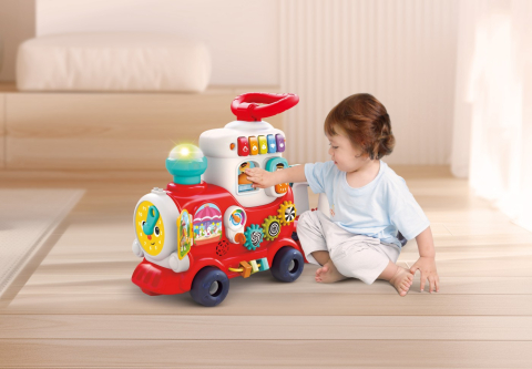 Jucarii Bebe-Trenulet 4 In 1 Rosu [2]