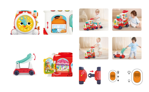 Jucarii Bebe-Trenulet 4 In 1 Rosu [7]