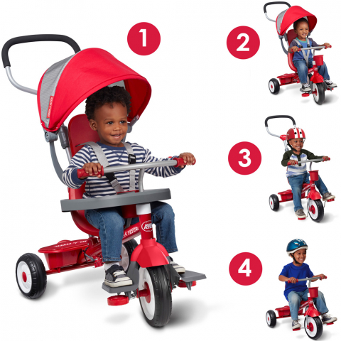Radio Flyer-Tricicleta multifunctionala Radio Flyer 4-in-1, 1 - 5 ani [4]