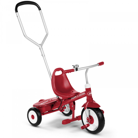 Jucarii 1-3 ani - Radio Flyer-Tricicleta multifunctionala Radio Flyer Steer and Stroll, 2-5 ani