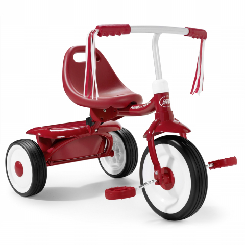 Jucarii 1-3 ani - Radio Flyer-Tricicleta pliabila Radio Flyer Fold 2 Go Red, 1-3 ani